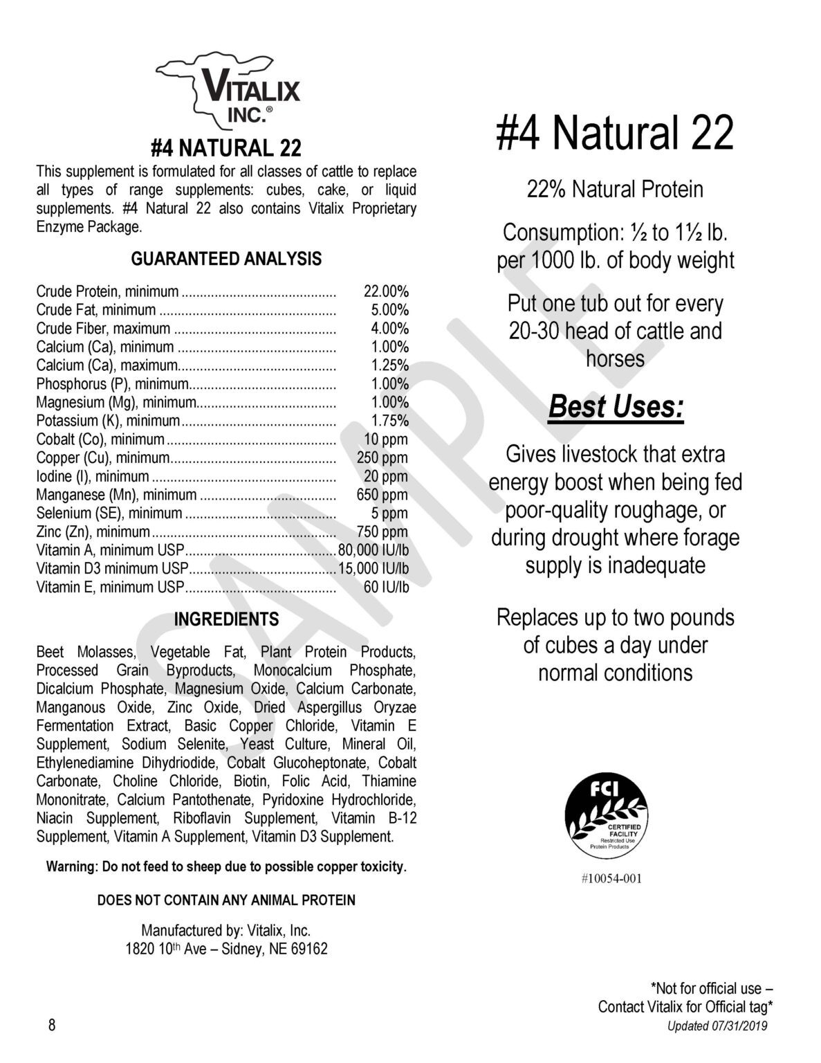4 Natural22 Vitalix Inc.